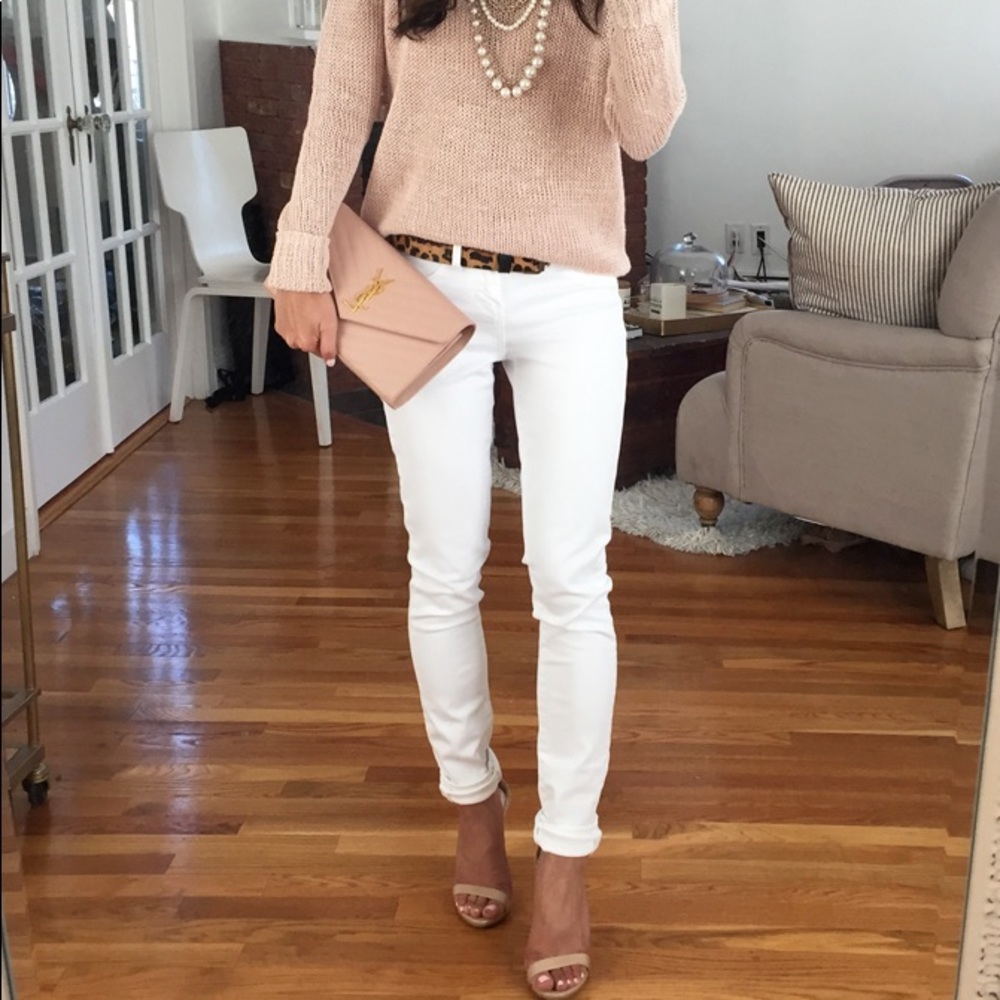 j crew white toothpick jeans